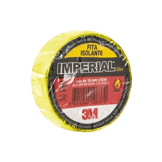 Fita Isolante Imperial Amarela 18mmx10m - 3m