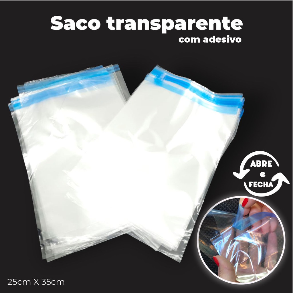 Sacchetti Cellophane Trasparenti 100 Pezzi Per Abbigliamento - 25x35/5 Con Nastro Adesivo