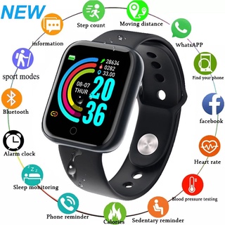 Relógios inteligentes D20 rastreador de fitness Bluetooth Smartwatch para  homen