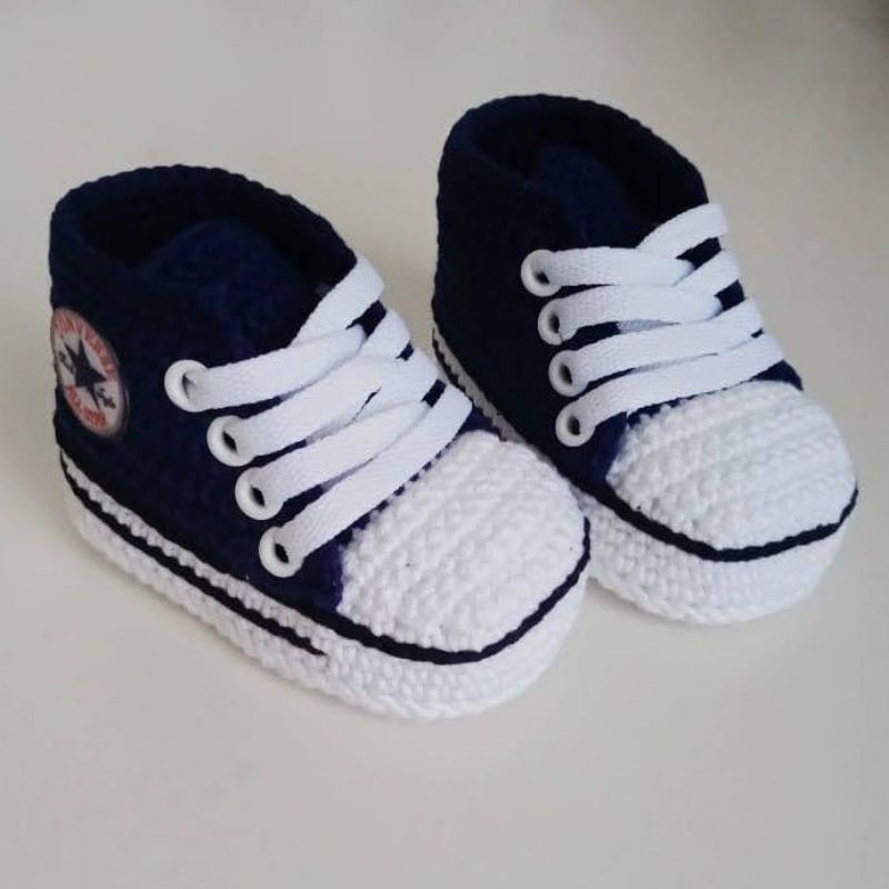 Tenis de best sale bebe em croche