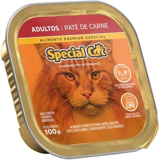 Ração Úmida Special Cat Patê Carne para Gatos Adultos 100g