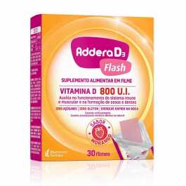 Vitamina D Addera D3 Flash 800ui Morango Com 30 Sachês