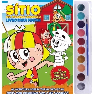 Sítio de Picapau Amarelo Livro para Pintar com Aquarela