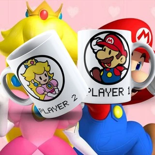 Kit 2 Canecas Personalizadas casal-player 1 e player 2