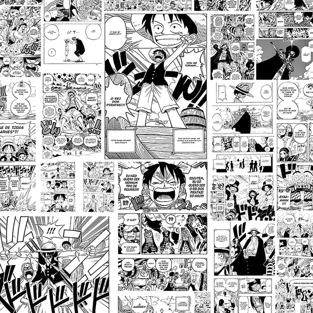 Papel De Parede Adesivo Teens Mangá Quadrinho Hq One Piece Pq