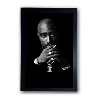 Quadro 2pac Tupac Shakur Com moldura Rap