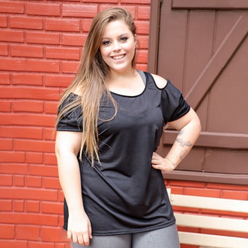 Blusa Plus Size em Tecido Dry Fit Seca Rápido em Promoção na Americanas