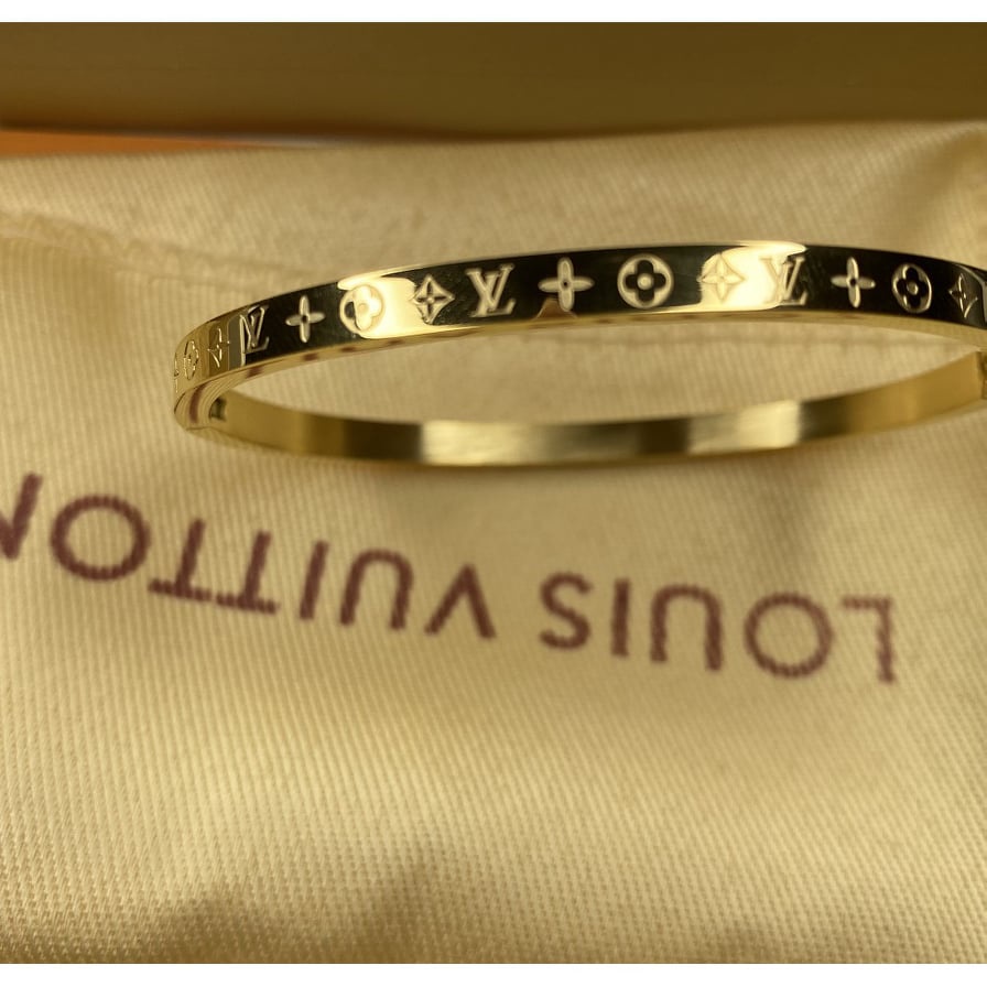 Louis Vuitton LV pulseira bracelete feminino e masculino banhado a