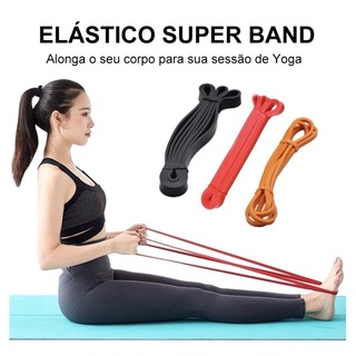 Kit 3 Fitness Super Band Elástico Extensor Funcional Exercício