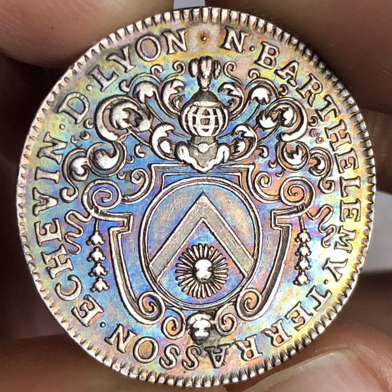 Belíssimo Jeton de prata da França 31mm, 8.61g , cunhada em 1729, EF