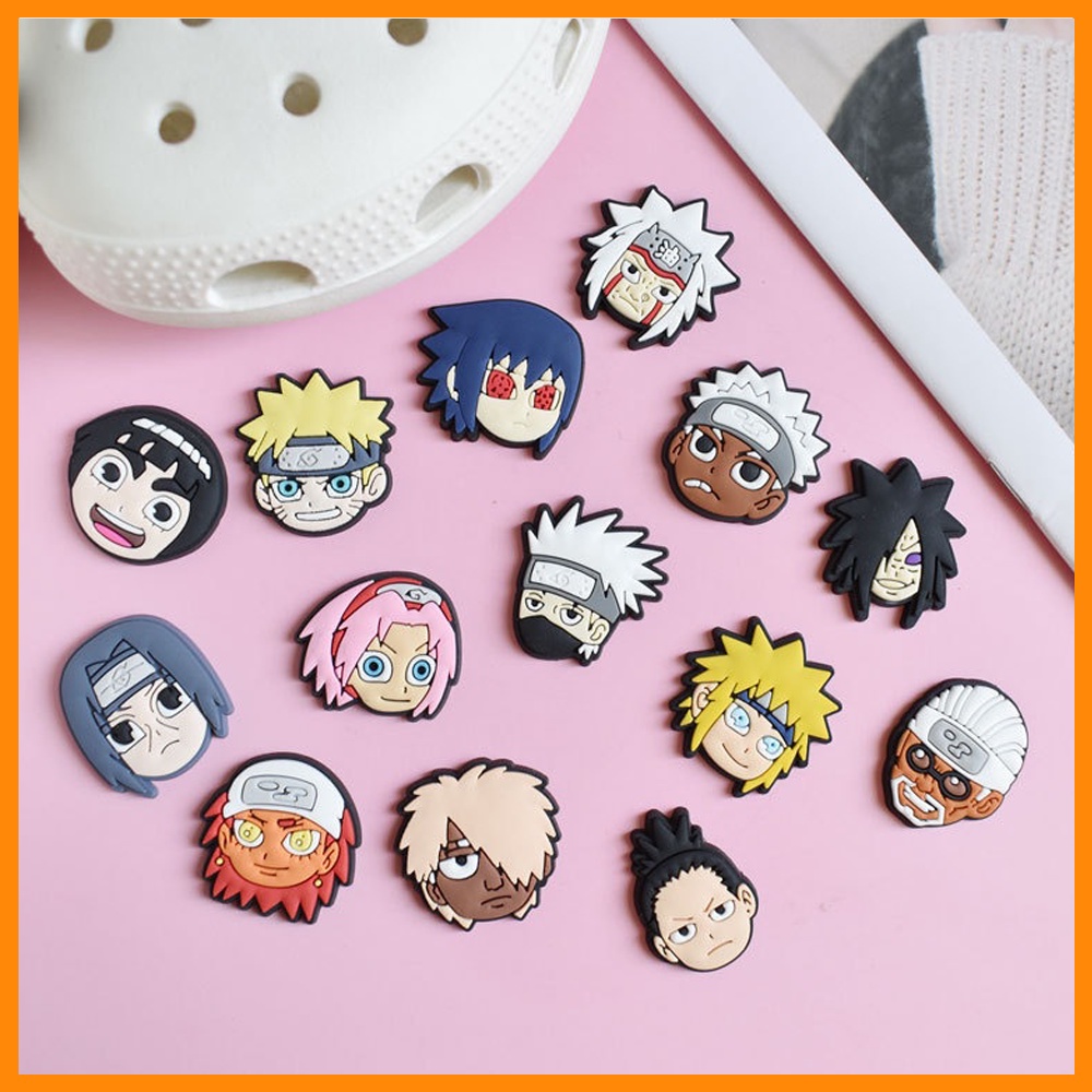 1PCS Moda Crocs Jibbitz Acessórios Criativo  Naruto  Desenho