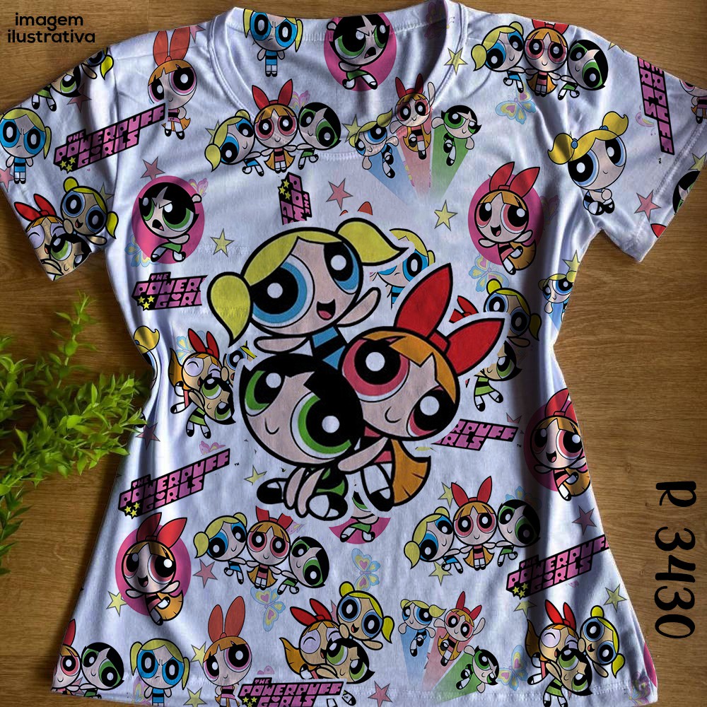 Tshirt Blusa Feminina Meninas Super Poderosa | Shopee Brasil