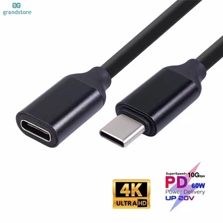 60w Cabo De Extensão Tipo-C Macho Para Fêmea / Cabo Usb / Cabo De Carregamento / Estendendo / Linha De Dados