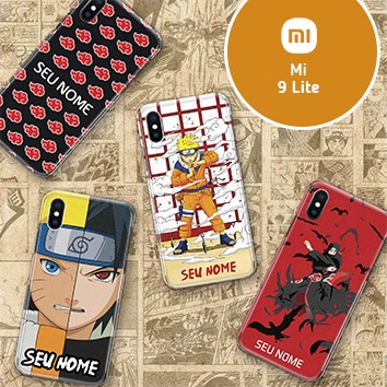 Capa Capinha - Xiaomi Mi 9 Lite - Naruto Anime Personalizada com Nome