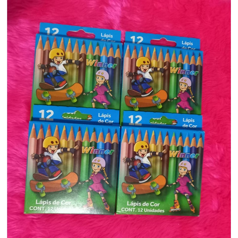 Lapis De Cor 12 Cores Naruto Shippuden Sextavado Estampado Viz