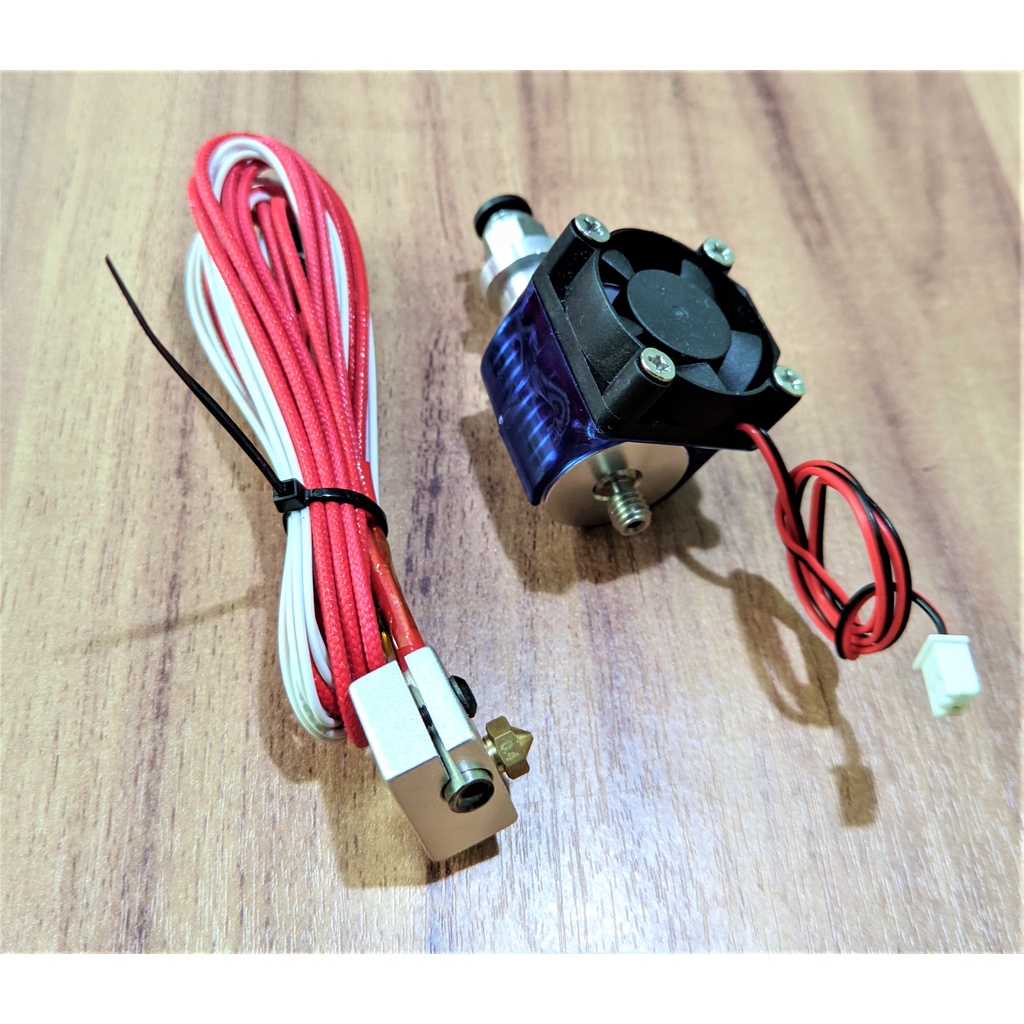 Hotend Extrusor Bico 0.4mm Filamento 1.75 Impressora 3D 12v cooler termistor nozzle