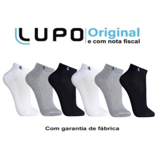 Kit 6 Pares Meias Lupo Soquete Cano Curto Sport Algodão
