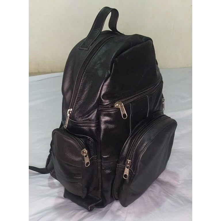 Mochila Bolsa Grande em Couro Bovino/Escola/ Trabalho/ Viagem