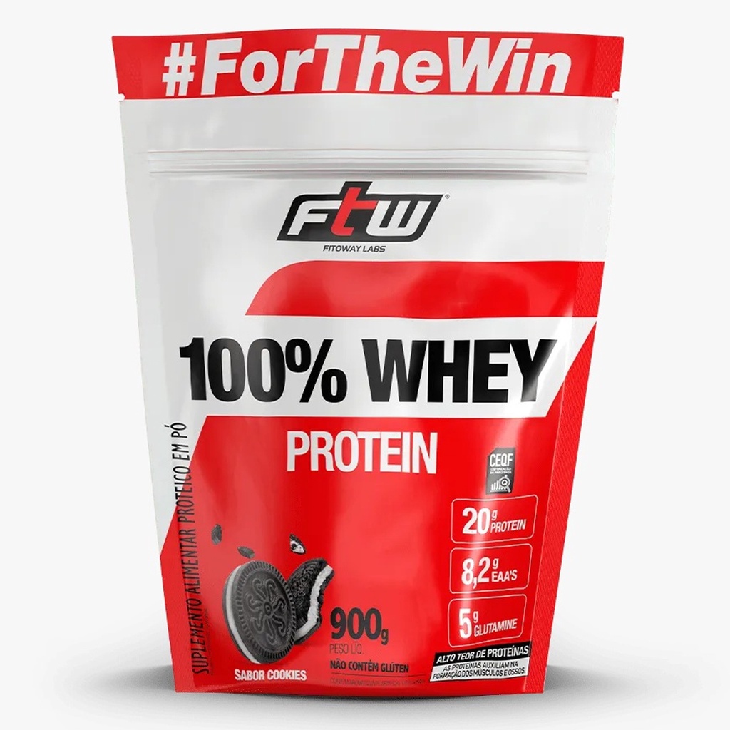 100% Whey Protein Concentrado 900g – Refil – FTW