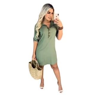 Vestido Camisao Chamisse De Viscolinho Moda Casual