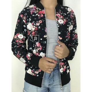 Blusa de store frio floral feminina