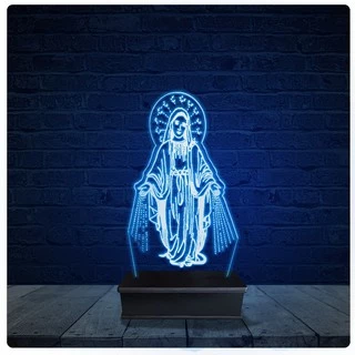 Luminária Led Acrilico Abajur - Maria Santa
