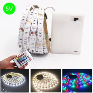 Fita De LED 3XAA Bateria 5V Flexível De Néon Para TV Luz De Fundo De Tela De PC Cama De Escadas