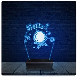 Luminária Led Acrilico Abajur - Astronauta Desenho 16