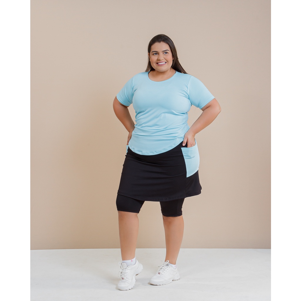 Short Saia Plus Size Fitness Moda Evangélica Extra Xg e XXG (56/58)  Caminhada/Academia Cristã