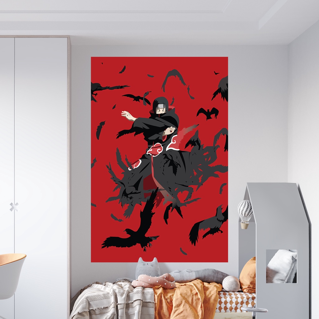 Adesivo Akatsuki Símbolo Kit com 10 Decorativo para Parede tema