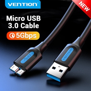 Venção Cabo Micro B USB 3.0 De Alta Velocidade 5Gbps Carregamento Rápido Sincronizador De Dados 3A Para De Disco Rígido Externo Telefone Celular