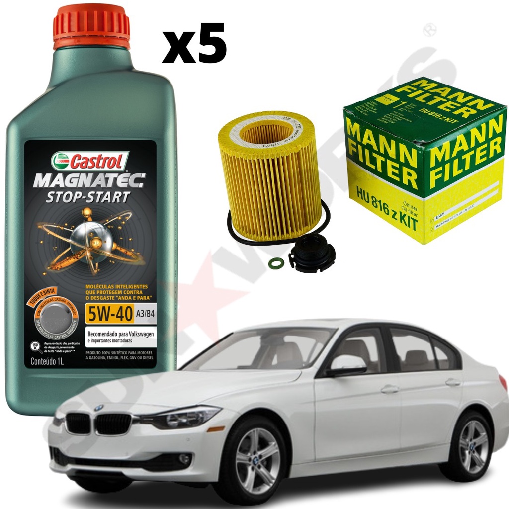 Kit Óleo Total 5w40 Bmw 320i 328i 2013 2014 2015 2016 2017 2018 ...