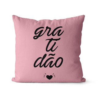 Capa de almofada decorativa gratidão diversas cores