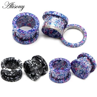 Alisouy 2PCS 2PCS 2-16mm Polia De Aço Inoxidável Túneis De Orelha Oca De Expansor Maca Medidores Jóias De Perfuração Do Corpo