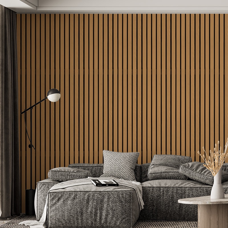 Papel De Parede Adesivo Madeira Ripada Cerca