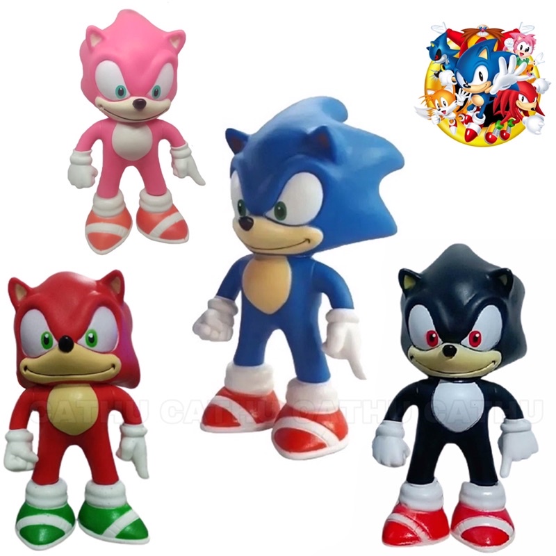 Sonic figura caudas amy rosa ação figurinhas filme jogo ação figurinhas  bonecas colecionáveis crianças ouriço brinquedo