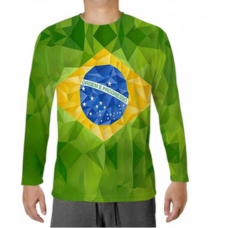 Camiseta Manga Longa Team Six Tactical Flag Brasil