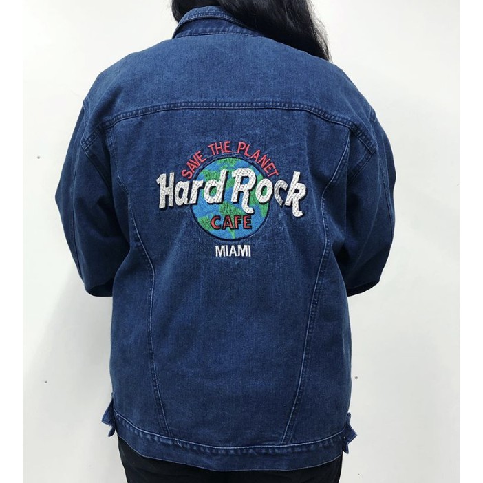 Jaqueta jeans hard rock sales brecho