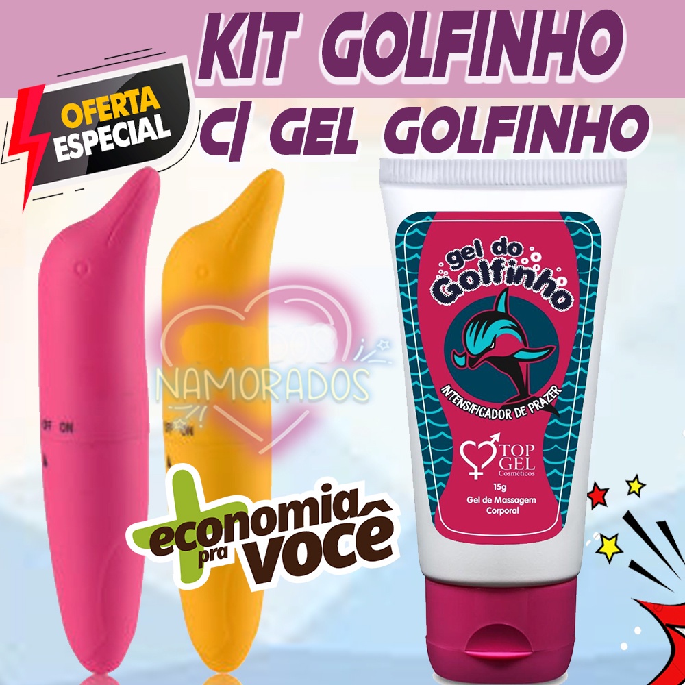 Kit Sex Shop Vibrador Golfinho Ponto G Gel Do Golfinho Lubrificante Intimo Produtos Sexy Shop 5065