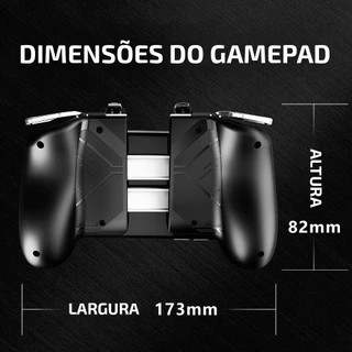 2 Gamepads com Gatilho Controle Celular Joystick Suporte Jogo Gamer Mobile