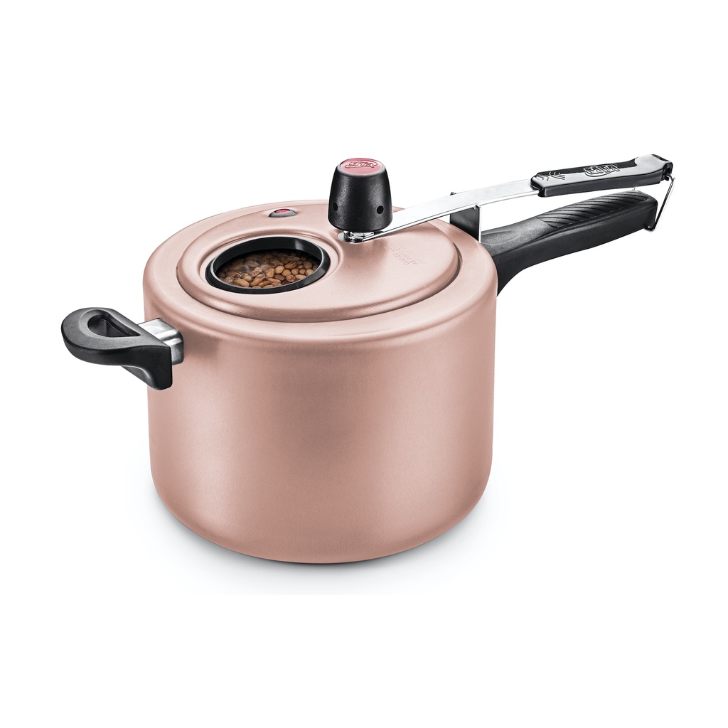 Panela Pressão Rose com Visor de Vidro - 4,5 Litros Teflon Antiaderente Mta