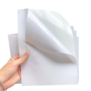 40 Adesivos Vinil Transparente A4 A Prova D'água Jato de Tinta