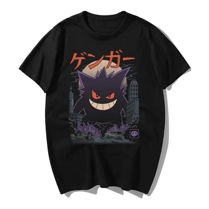 Camiseta Basica Unissex Estampada Pokémon Gengar