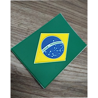 Patch Emborrachado Bandeira do Brasil Colorido e Preto e Branco