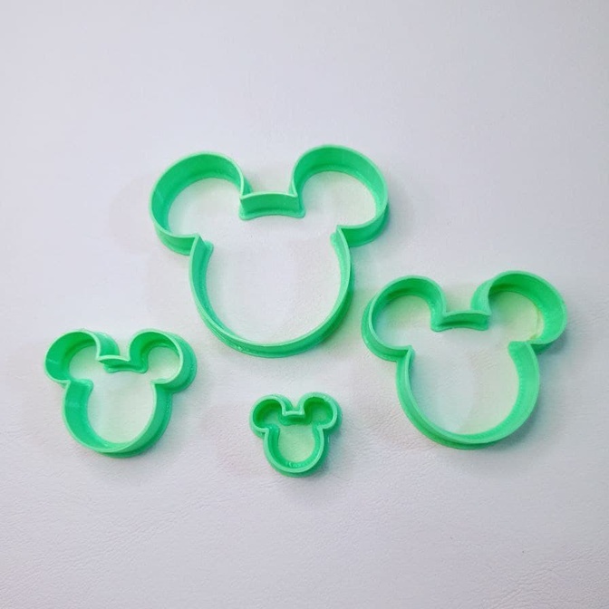 Cortador Kit Mickey Silhuetas Para Pasta Americana, Fondant,