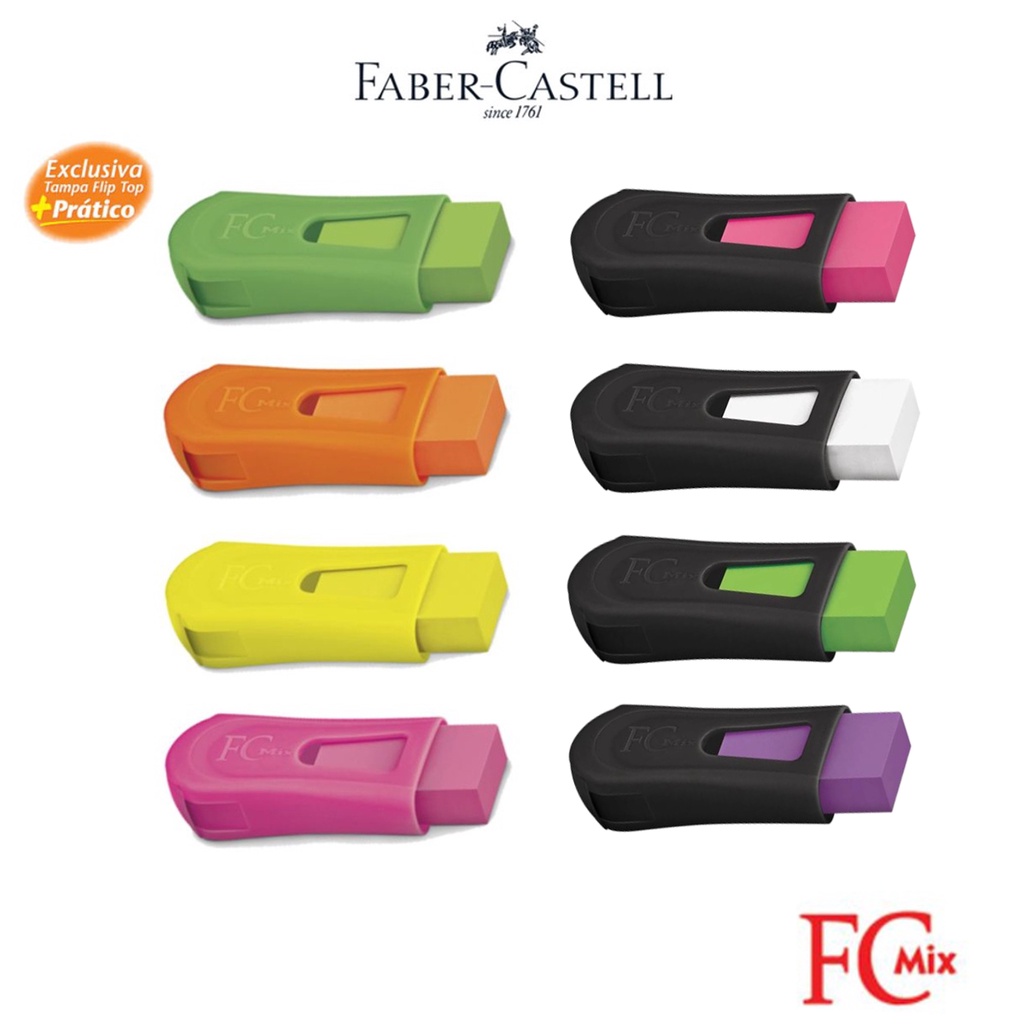 Apontador Com Borracha Fc Mix Faber Castell | Shopee Brasil