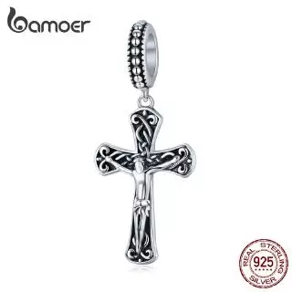 Pingente Bamoer Jesus Cruz Authentic 925 Sterling Silver SCC1407 em Oferta na Shopee