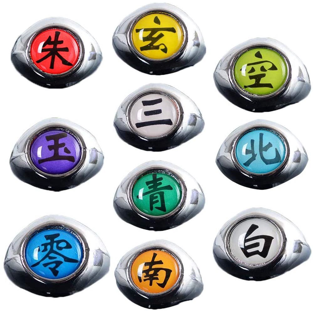 Anime Naruto Cosplay Anel Figuras, Anéis, Pingentes, Anéis, Akatsuki,  Uchiha, Itachi, Orochimaru, Deidara, Sasori, Dor, Konan