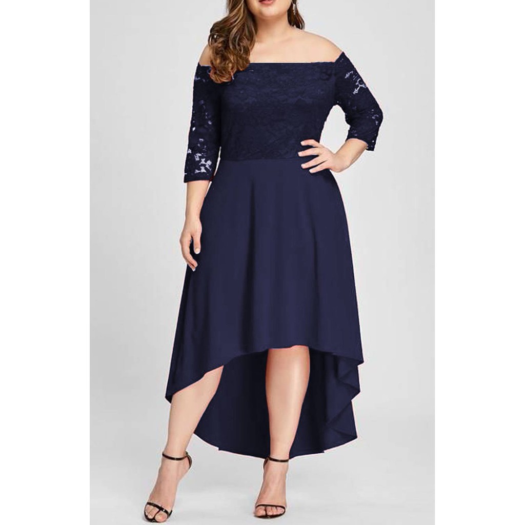 Vestido midi plus clearance size para casamento