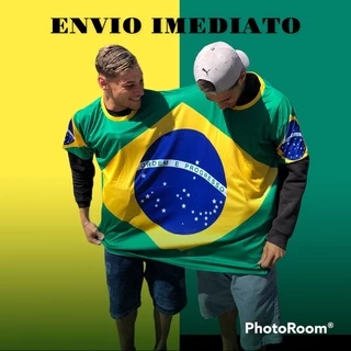 Camisa Para Duas Pessoas Brasil Duas Golas Para Casal Camisa 2 Pessoas Camiseta Dupla Torcedor Brasil